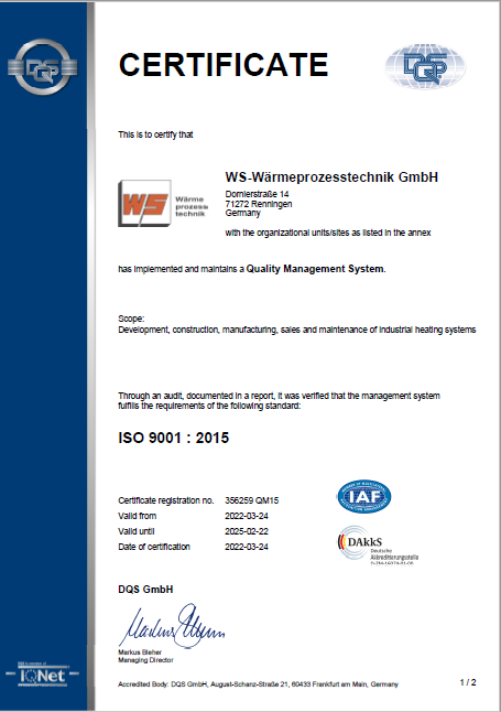 e-flox ISO9001 certificate